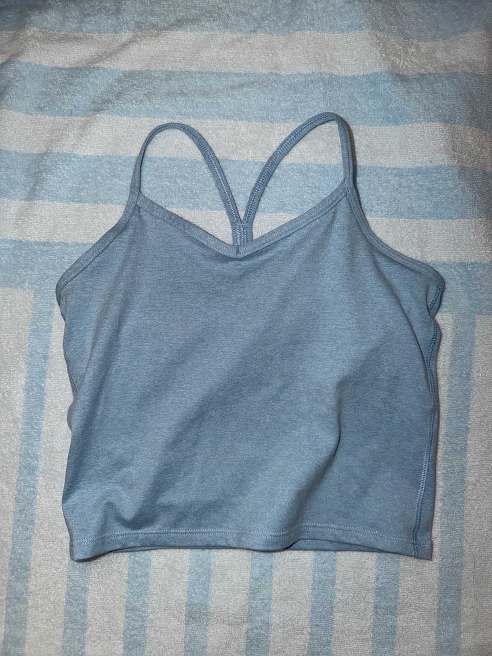 Athleta Girl Light Blue Strappy Crop Cami Cropped